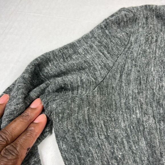 Artisan NY Linen Cardigan Gray Long Sleeve Draped Open Front Sweater SMALL * - Picture 11 of 11